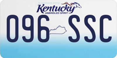 KY license plate 096SSC