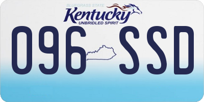 KY license plate 096SSD