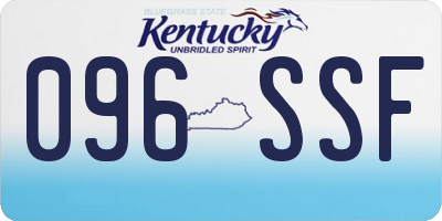 KY license plate 096SSF