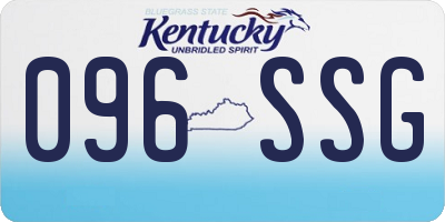 KY license plate 096SSG
