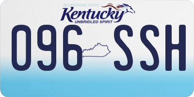 KY license plate 096SSH
