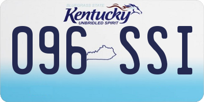 KY license plate 096SSI