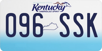 KY license plate 096SSK