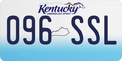 KY license plate 096SSL