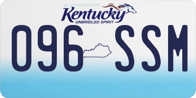 KY license plate 096SSM