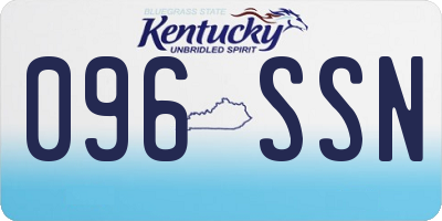 KY license plate 096SSN