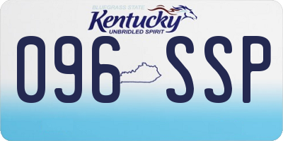 KY license plate 096SSP