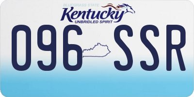 KY license plate 096SSR
