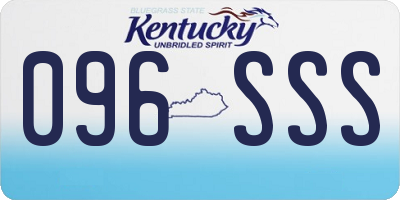 KY license plate 096SSS
