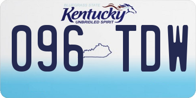 KY license plate 096TDW