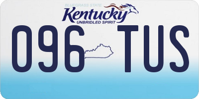 KY license plate 096TUS