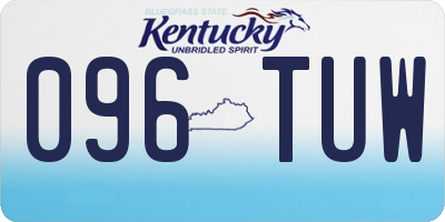 KY license plate 096TUW