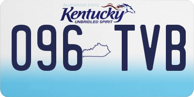 KY license plate 096TVB