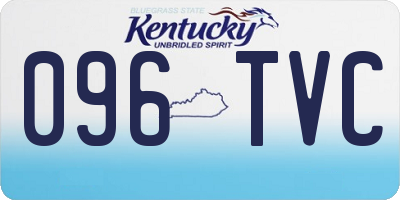 KY license plate 096TVC