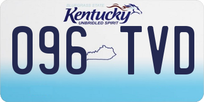 KY license plate 096TVD