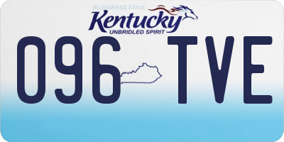 KY license plate 096TVE