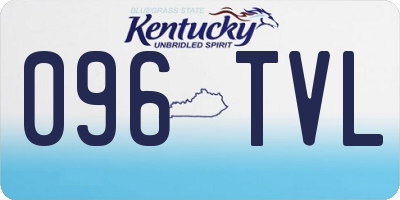 KY license plate 096TVL