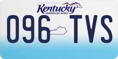 KY license plate 096TVS