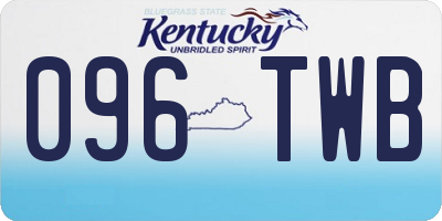 KY license plate 096TWB