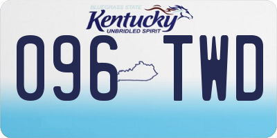 KY license plate 096TWD