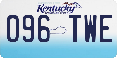 KY license plate 096TWE