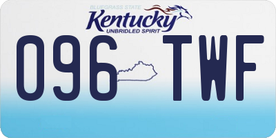 KY license plate 096TWF