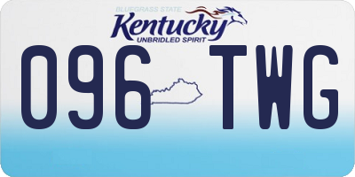 KY license plate 096TWG
