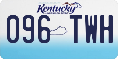 KY license plate 096TWH