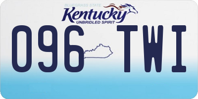 KY license plate 096TWI