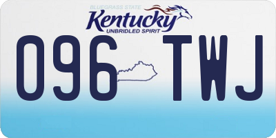 KY license plate 096TWJ