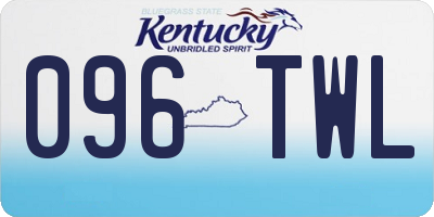 KY license plate 096TWL