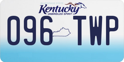 KY license plate 096TWP