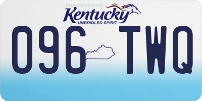 KY license plate 096TWQ