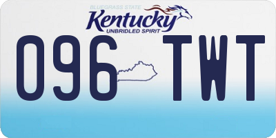 KY license plate 096TWT