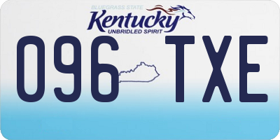 KY license plate 096TXE