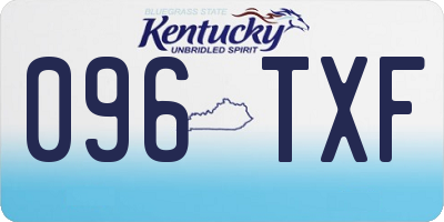 KY license plate 096TXF