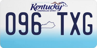 KY license plate 096TXG