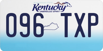 KY license plate 096TXP