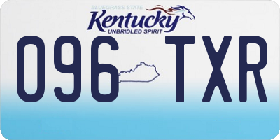 KY license plate 096TXR