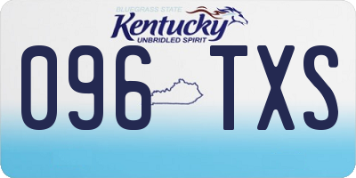 KY license plate 096TXS