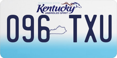 KY license plate 096TXU