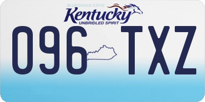 KY license plate 096TXZ