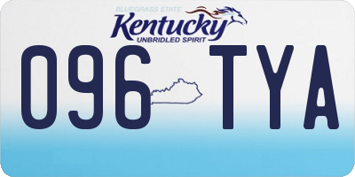 KY license plate 096TYA