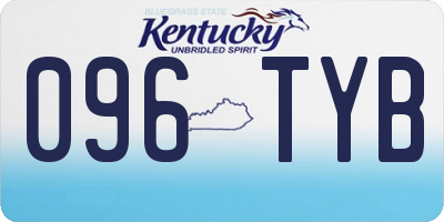KY license plate 096TYB