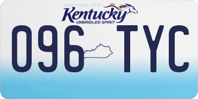 KY license plate 096TYC