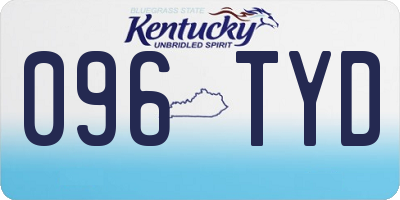KY license plate 096TYD