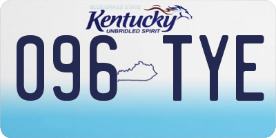 KY license plate 096TYE