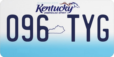KY license plate 096TYG
