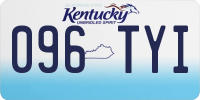 KY license plate 096TYI