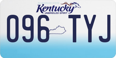 KY license plate 096TYJ